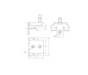 SU-AB [CP] Sistemas de fijación rápida en viga. Clip de viga para abrazadera