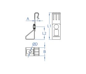 SU-CU [CP] Sistemas de fijación rápida en viga. Clip de cuelgue