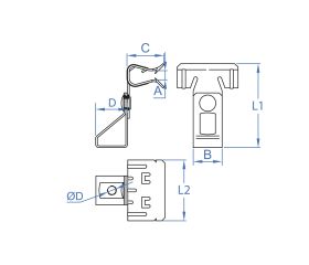 SU-VA [CP] Sistemas de fijación rápida en viga. Clip varilla