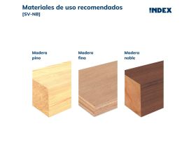 SV-NB [CP] Puntas clavado. Soporte vitrina blanco