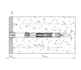T-NUX A [CP] Taco de nylon universal de alto rendimiento. Cabeza avellanada. Huella TX. Zincado. Homologado ETE