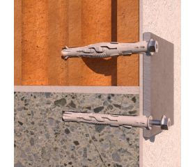 T-NUX E [CP] Taco de nylon universal de alto rendimiento. Cabeza hexagonal. Huella TX. Zincado. Homologado ETE