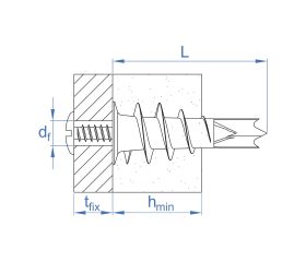 TAPLA ME [CP] Taco para placas de yeso laminado. Taco de Zamak con tornillo DIN 7981  4,2 x 32