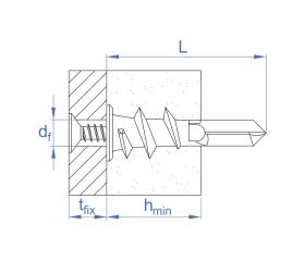 TAPLA ZK [CP] Taco para placas de yeso laminado. Taco de Zamak
