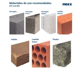TC-CA EP [CP] Taco clavable de poliamida 6.6, premontado con tornillo rosca-arpón. Bote de plástico