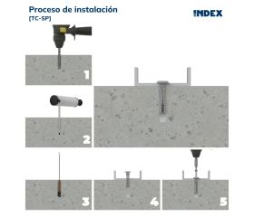 TC-SP [CP] Taco clavable de alta expansión. Taco con cabeza avellanada