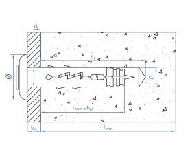 TC-SP EP [CP] Taco clavable de alta expansión. Bote de plástico