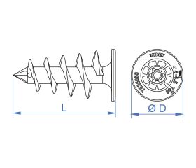 TE [CP] Anclaje espiral para fijación sobre paneles aislantes