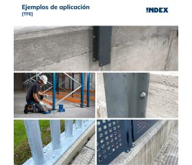 TFE [CP] Anclaje de fijación directa en hormigón con recubrimiento zincado. Homologado ETE Opt.1. Cabeza hexagonal