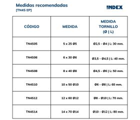 TN4S EP [CP] Taco de nylon anudable de 4 segmentos para todo tipo de materiales. Bote de plástico