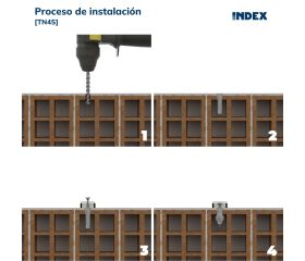 TN4S [CP] Taco de nylon anudable de 4 segmentos para todo tipo de materiales. Taco