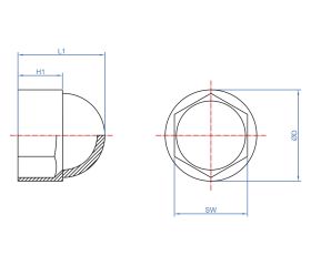 TP-MT BL [CP] Accesorios para anclaje macho para cargas altas MT. Blanco