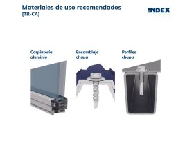 TR-CA [CP] Tuercas remachables. Cabeza ancha