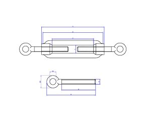 TS-AA [CP] Tensor anilla/anilla DIN-1480. Zincado