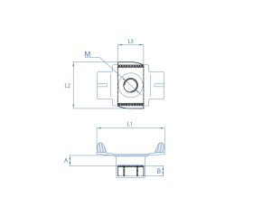 TU-RX A2 [CP] Conectores + Complementos para montaje de estructuras solares. Tuerca rapida INDEXTRUT. Inoxidable A2