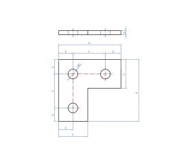 UN-EX [CP] Accesorios para perfiles Indextrut. Placa de unión Escuadra Indextrut