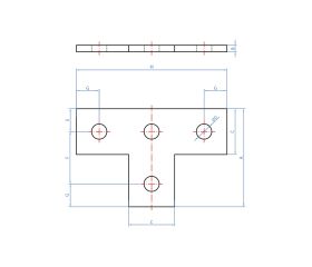 UN-TX [CP] Accesorios para perfiles Indextrut. Placa de unión 