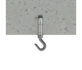 ZA-GA [CP] Anclaje de zamak para cargas medias-altas en materiales macizos o huecos. Gancho
