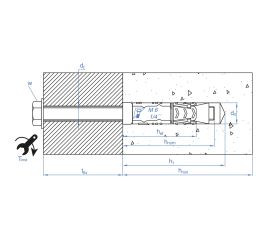 ZA-TL [CP] Anclaje de zamak para cargas medias-altas en materiales macizos o huecos. Tornillo largo