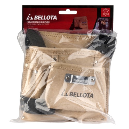 Cinturón porta-herramientas de piel con 3 bolsillos / PC3BOL