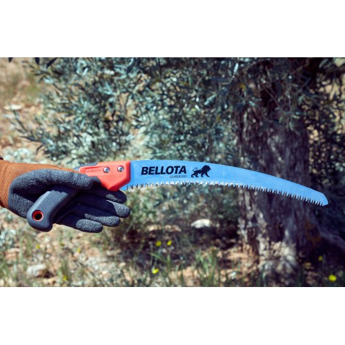 Serrucho León con hoja curva de 11" y mango de bimaterial recto. Incluye funda / 450BIMR11