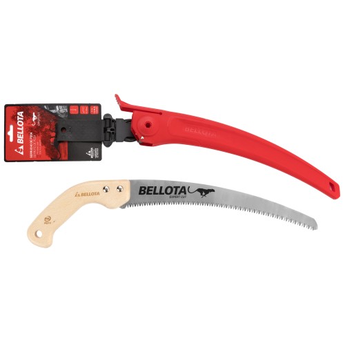 Serrucho Guepardo con hoja curva de 13" y mango de madera recto. Incluye funda / 454MR13