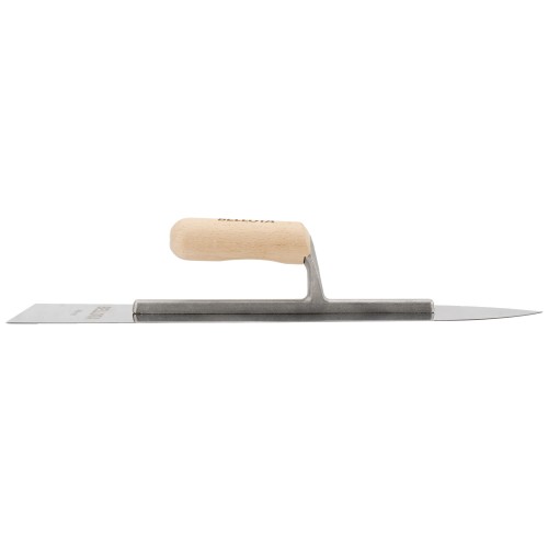 Llana nivelación de acero inoxidable con mango de madera 450 mm / 5866450