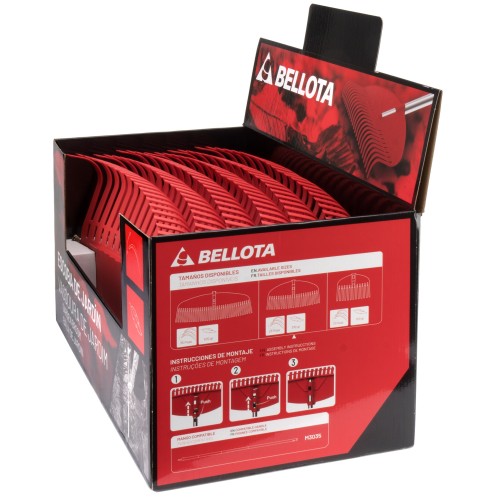 Escoba de plástico tipo rastrillo de 23 púas / 3035-23