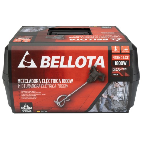 Máquina mezcladora 1800 W 220 v con maleta plástica enchufe tipo C-F / M18NCASE