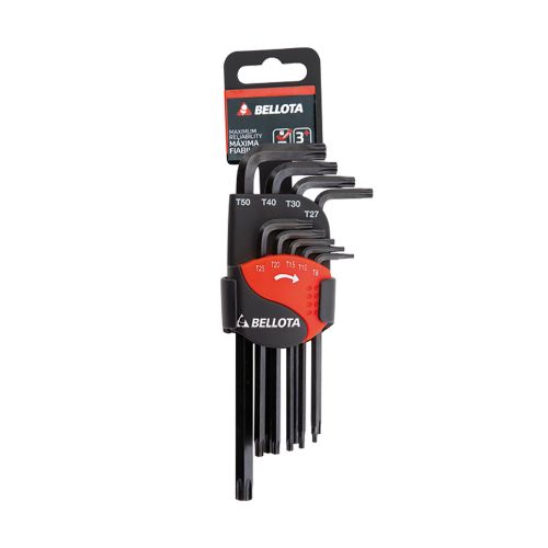 Juego 9 Llaves Torx Inviolables Pavonadas / 6459-9 TIP