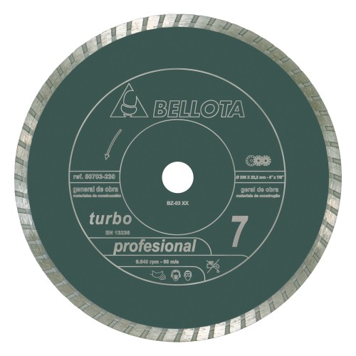 Disco diamante turbo general de obra Pro7 230mm / 50703230