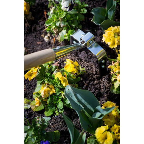 Azada oscilante ancho 10cm con mango de madera certificada de 1500 / LHT308610W1500