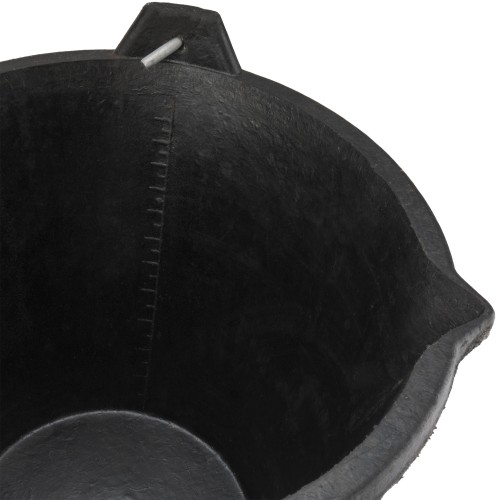 Cubo de caucho industrial 12 litros asa metálica negro / BKCIND12BM