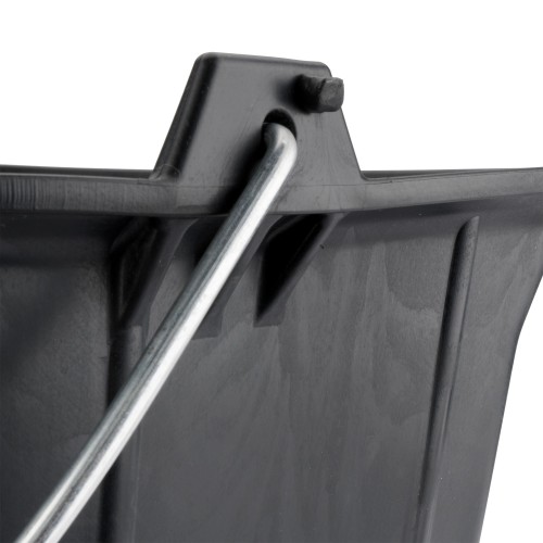 Cubo plano 13 litros con asa metálica negro / BKCIND13BM
