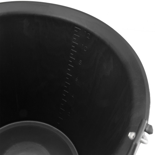 Cubo plano 13 litros con asa metálica negro / BKCIND13BM