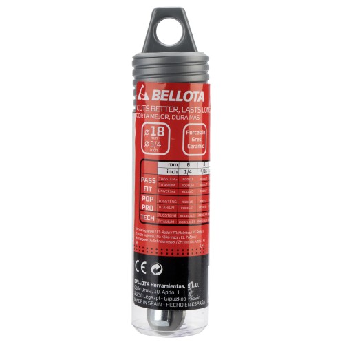 Rodel redondo diámetro 18 mm para corte de gres, porcelánico y cerámica PASS y FIT120/ RODXL18