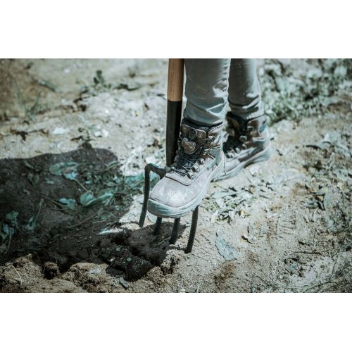 Horca de jardín, dientes forjados y planos para remover y cavar la tierra. Mango muleta, madera certificada / 9114M