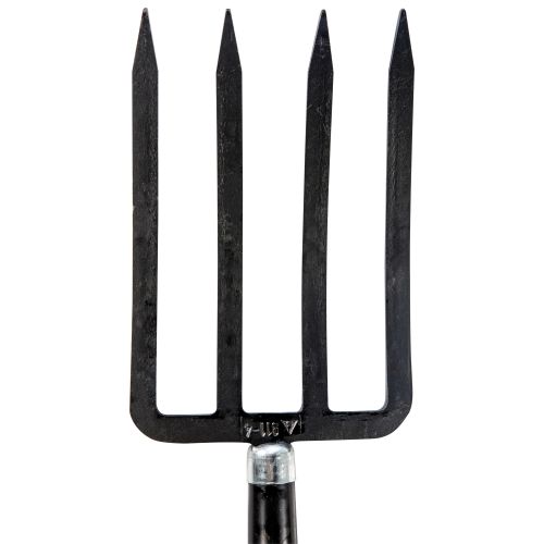 Horca forjada 4 púas con mango para remover la tierra / 9114L