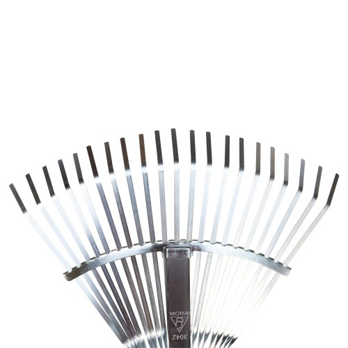 Escoba ajustable púa plana para limpieza de césped con mango madera FSC  / 3042CM
