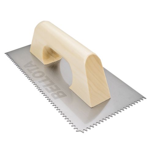 Peine diente triangular con mango madera para trabajos de alicatado y solado / 5871