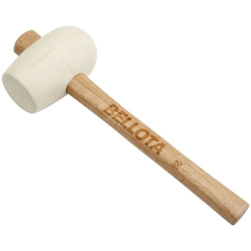 Maceta de goma blanca con mango de madera para trabajos de alicatado y soldado/ 8054