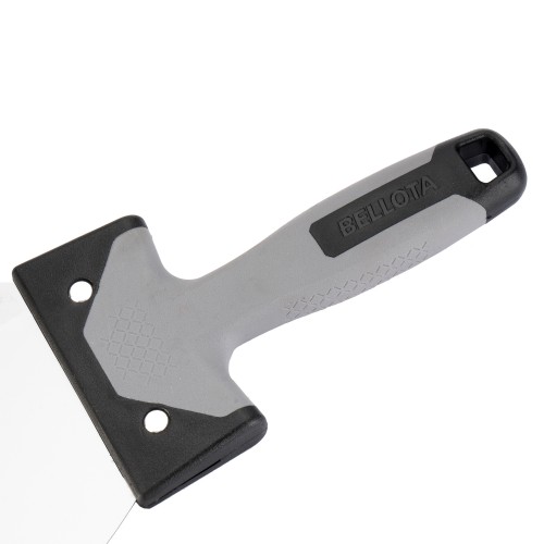 Espátula americana de acero inoxidable con mango bimaterial para trabajos de rejunteo y remates en placa / 5900