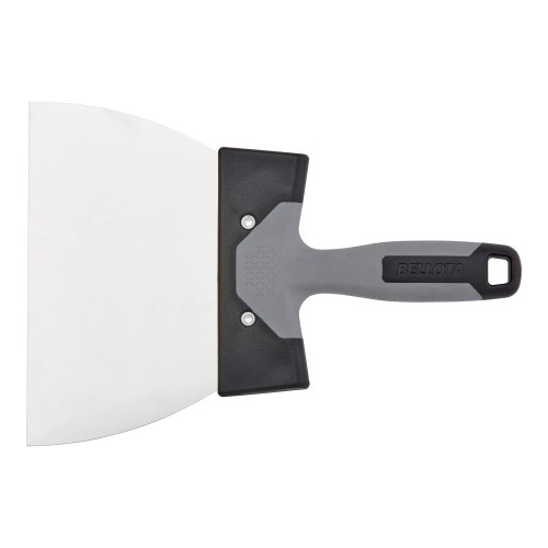 Espátula americana de acero inoxidable con mango bimaterial para trabajos de rejunteo y remates en placa / 5900
