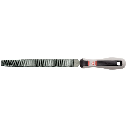 Escofina carpintero plana punta con mango bimaterial  / 4103MB