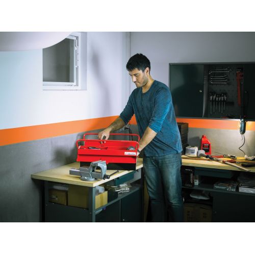 Caja portaherramientas metálica de 2 alturas / 6902500