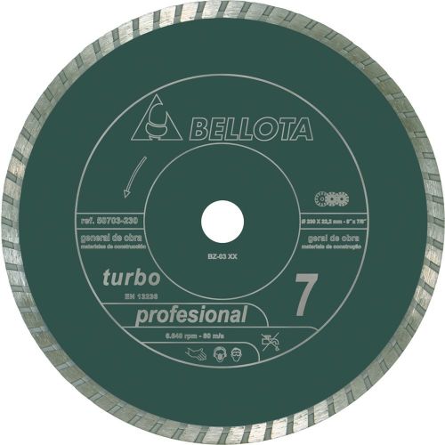 Disco diamante turbo general de obra Pro7 corte seco / 50703