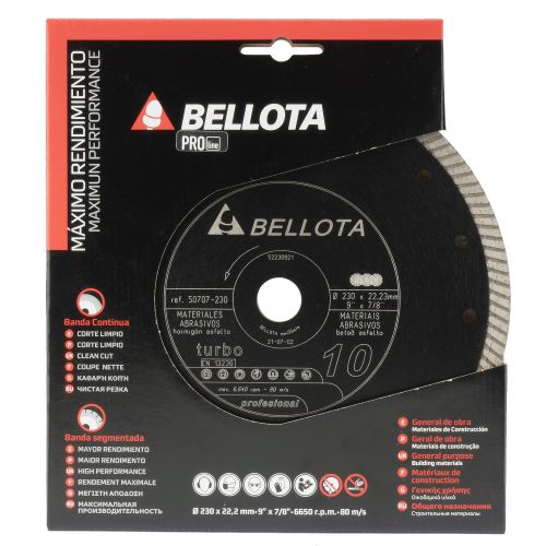 Disco diamante turbo para materiales abrasivos Pro7 corte seco / 50707
