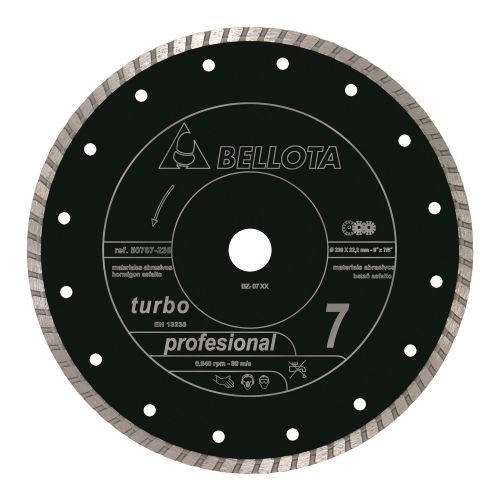 Disco diamante turbo para materiales abrasivos Pro7 corte seco / 50707