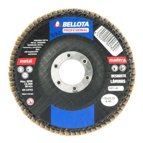 Disco de láminas base fibra cóncava para desbaste madera-metal, grano A / 50511