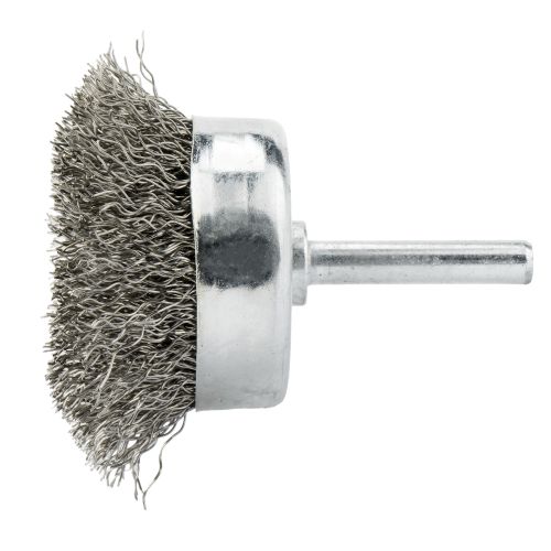 Cepillo de taza con perno, alambre de acero linoxidable ondulado / 50808I